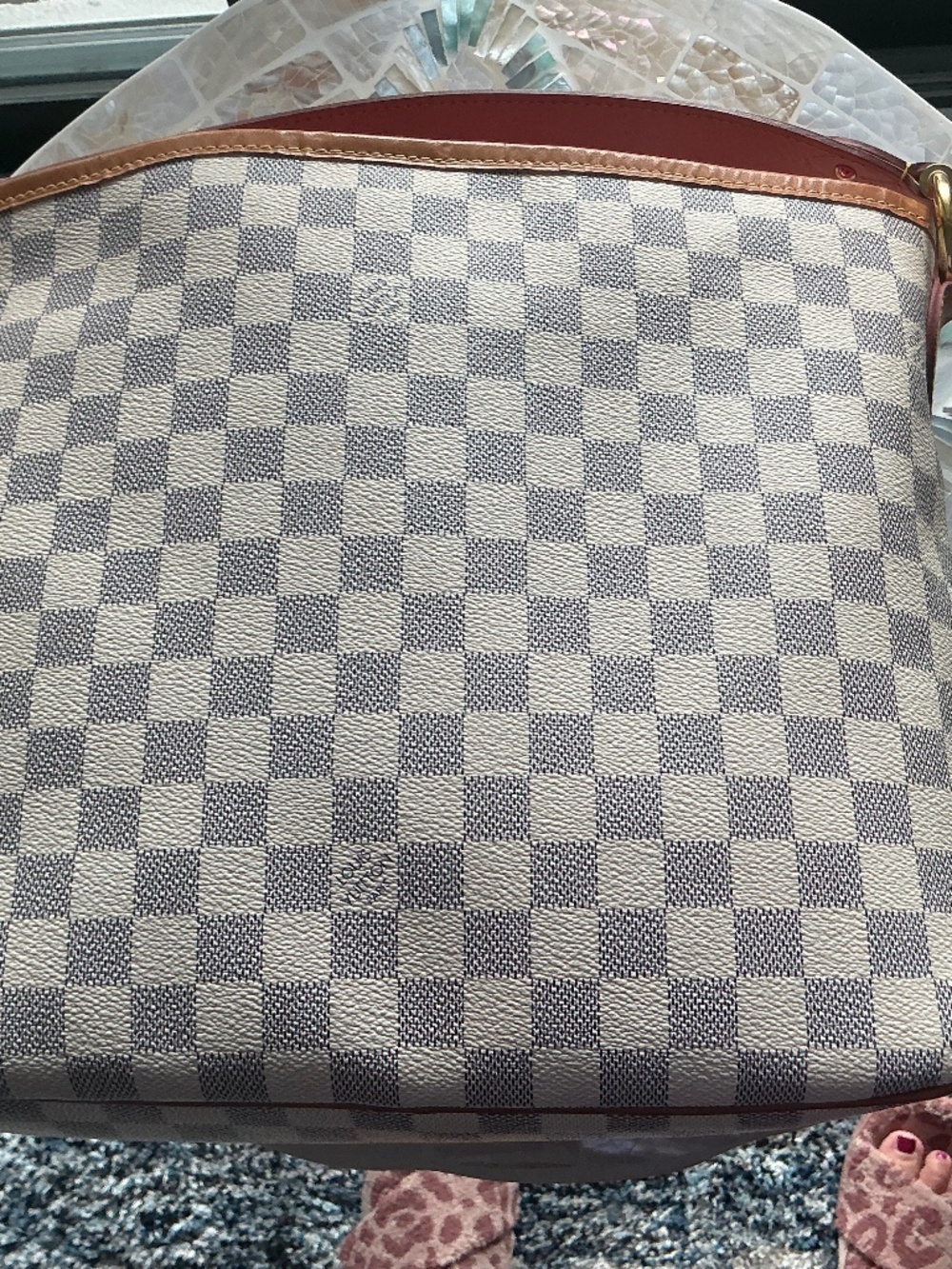 Louis Vuitton Delightfull pm damier azure pivone (pink)